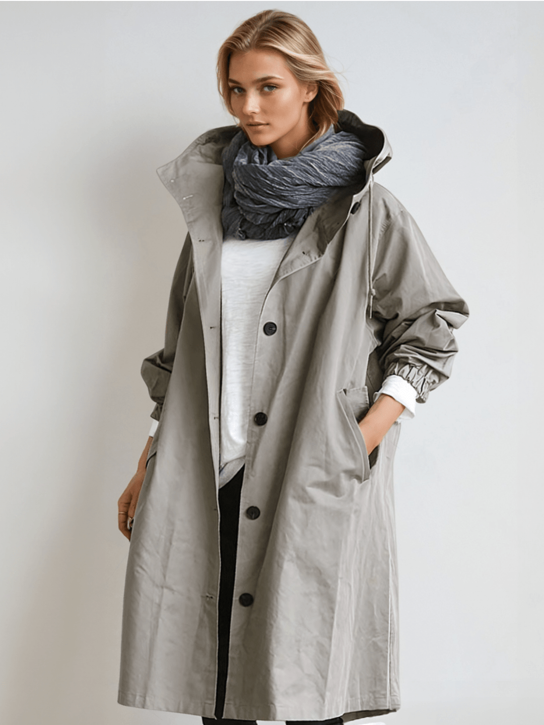 Ingrid | Trenchcoat dam med fickor och lös modell