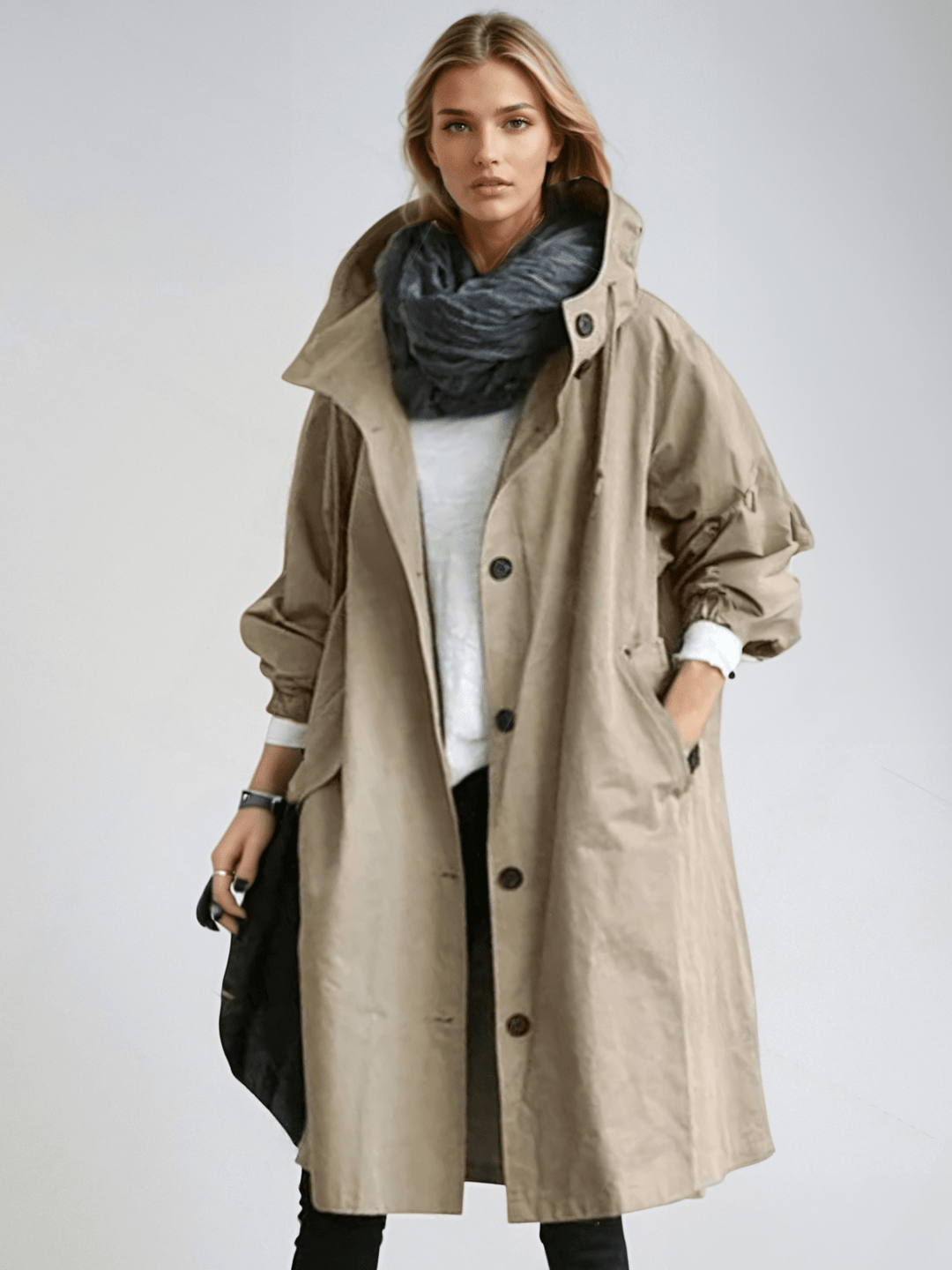 Ingrid | Trenchcoat dam med fickor och lös modell