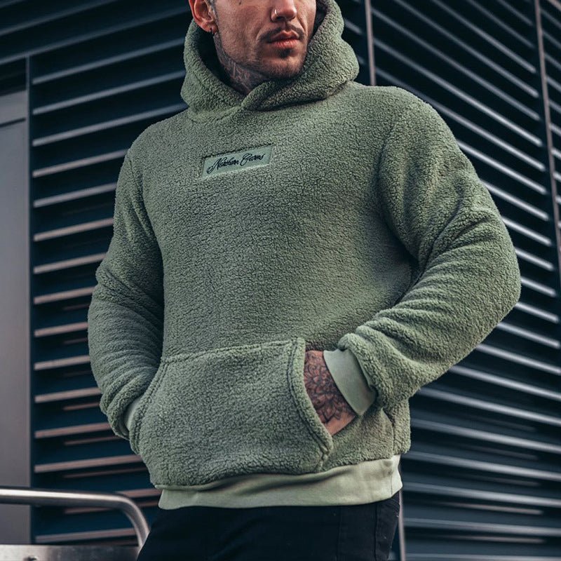 Gustav | Hoodie Herr med sherpafoder och känguruficka
