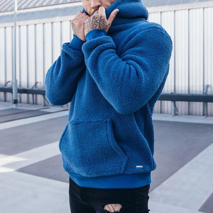 Gustav | Hoodie Herr med sherpafoder och känguruficka