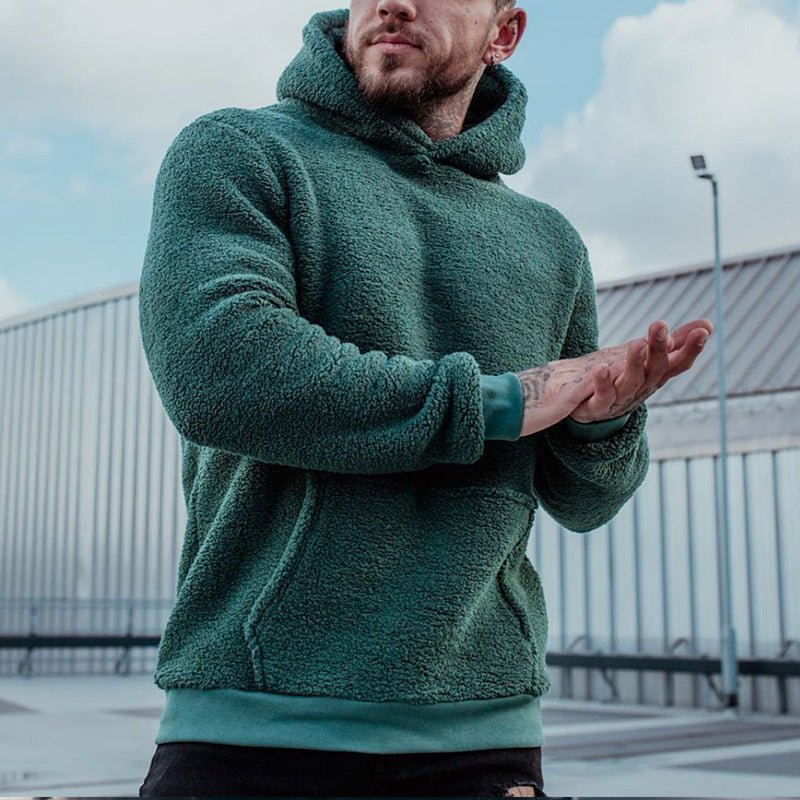 Gustav | Hoodie Herr med sherpafoder och känguruficka
