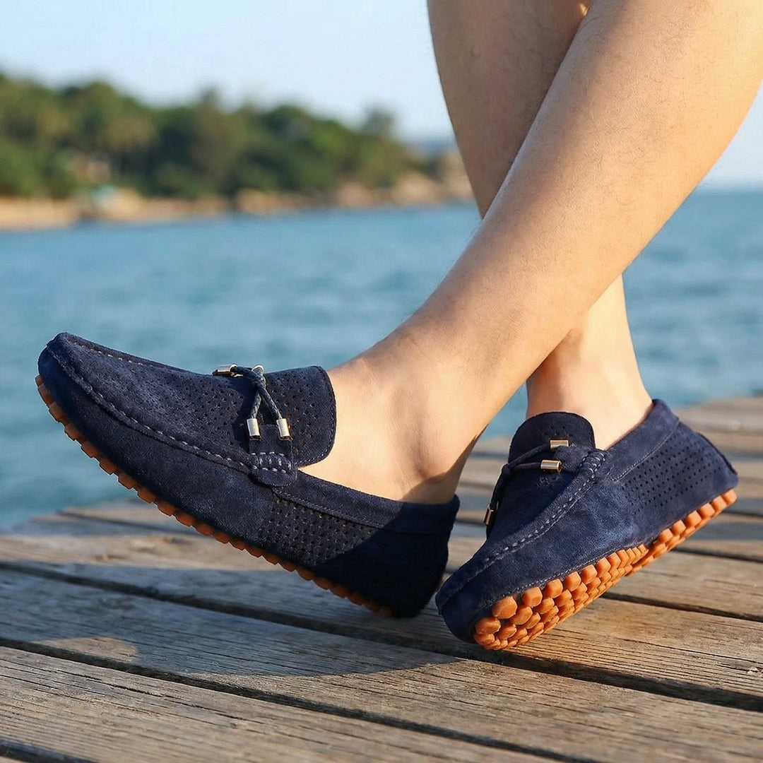 Mikael | Loafers Herr Mocka Perforerade Slip-On
