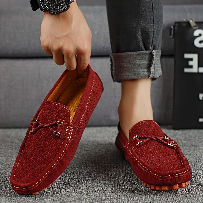Mikael | Loafers Herr Mocka Perforerade Slip-On
