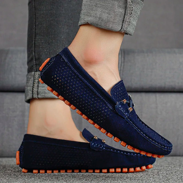 Mikael | Loafers Herr Mocka Perforerade Slip-On