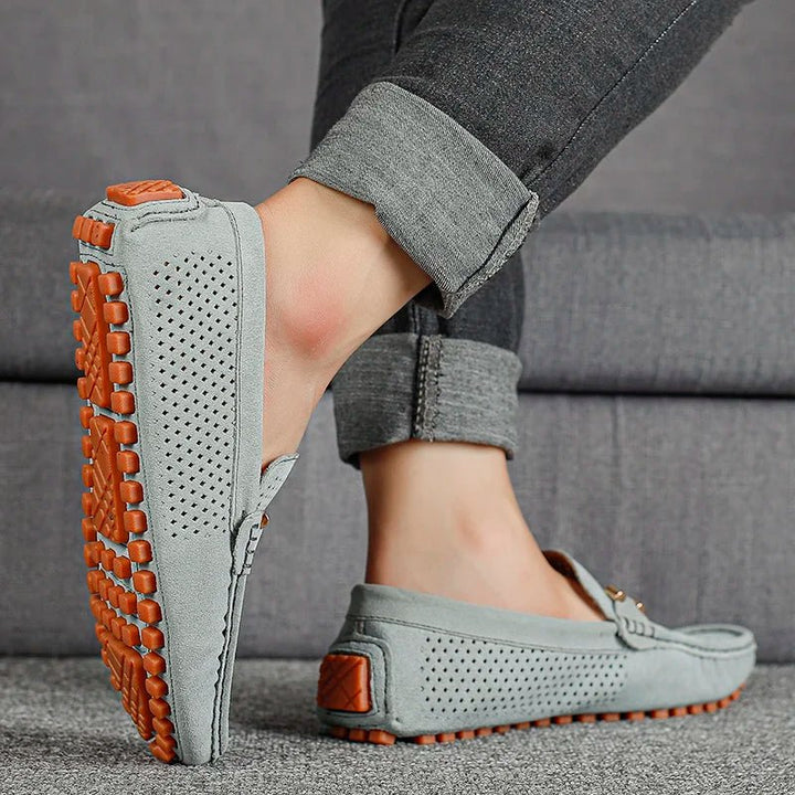 Mikael | Loafers Herr Mocka Perforerade Slip-On