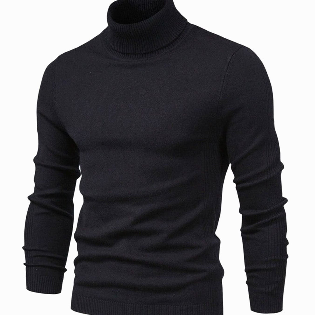 Nils | Polotröja Herr Stickad Slim Fit