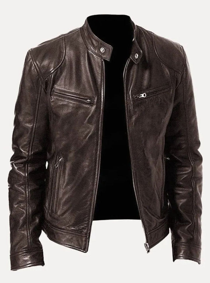 Edvin | Skinnjacka Herr Moto Slim Fit