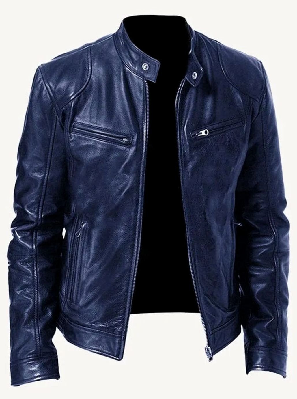 Edvin | Skinnjacka Herr Moto Slim Fit