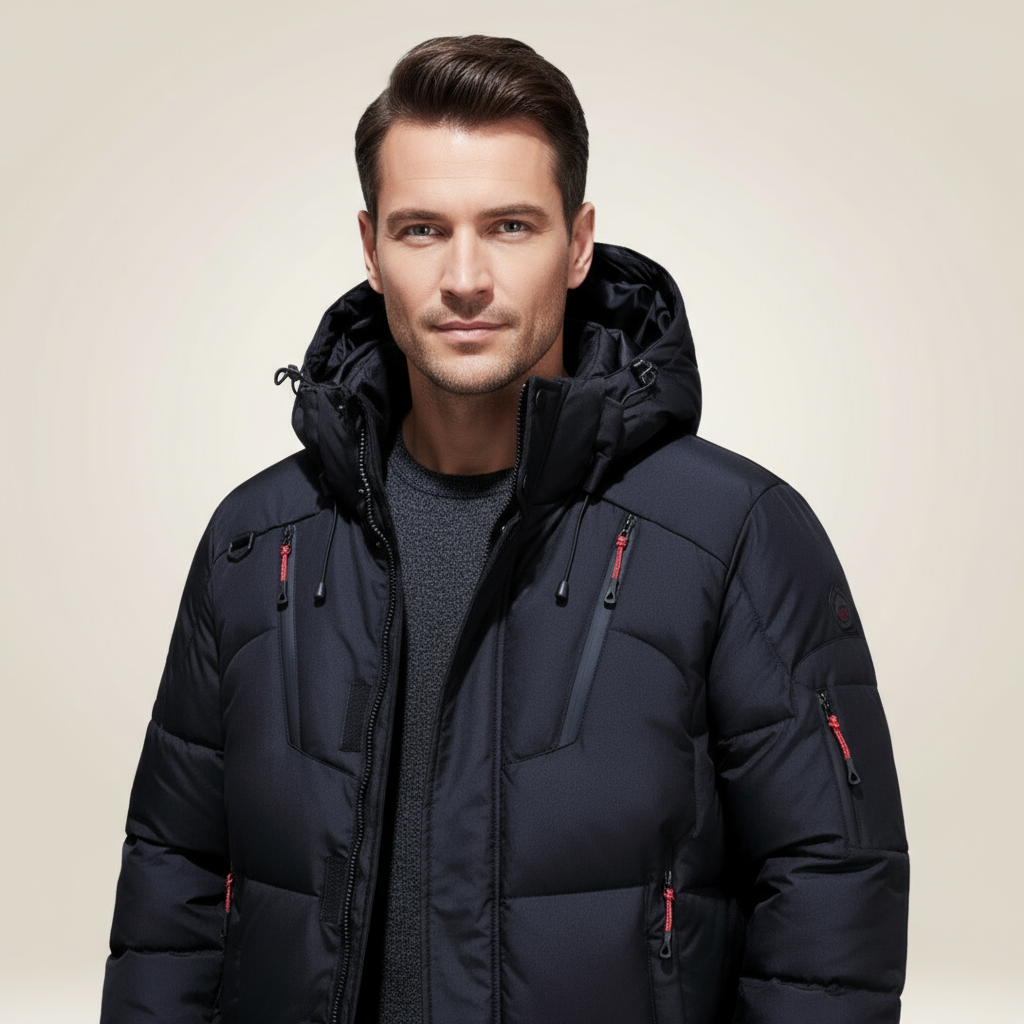 Nils | Vinterjacka Herr parka med fleecefoder