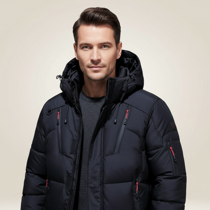 Nils | Vinterjacka Herr parka med fleecefoder