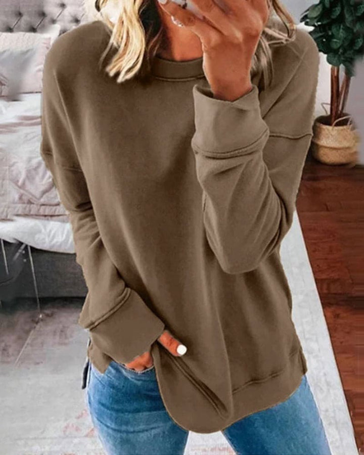 Ebba | Sweatshirt dam med rund hals och ledig passform