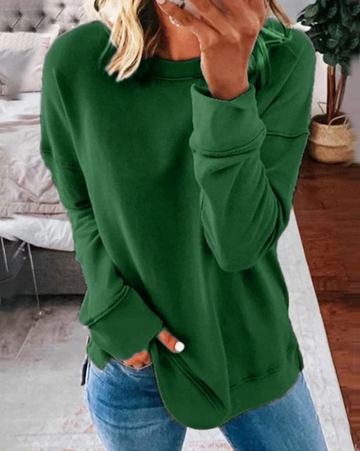 Ebba | Sweatshirt dam med rund hals och ledig passform