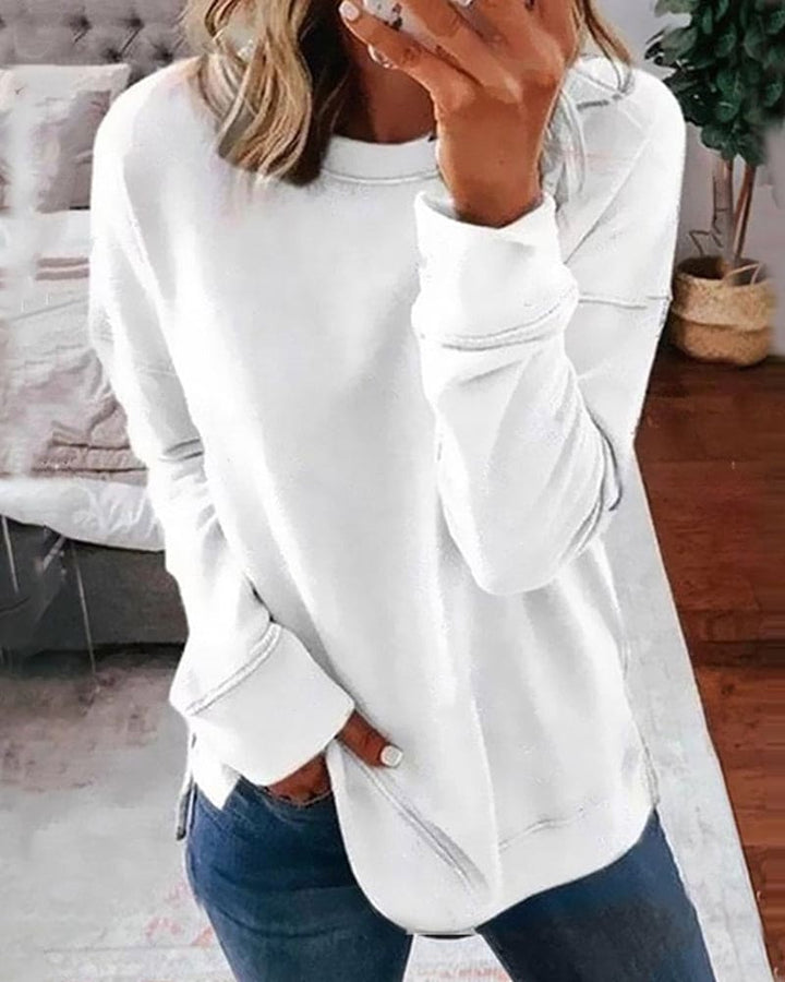 Ebba | Sweatshirt dam med rund hals och ledig passform