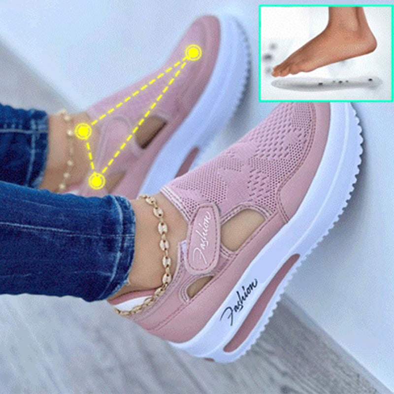 Ortopediska andningsbara, dämpade sneakers för kvinnor