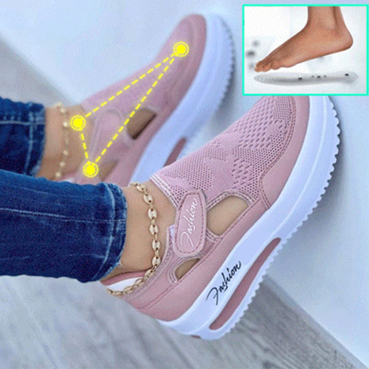 Ortopediska andningsbara, dämpade sneakers för kvinnor