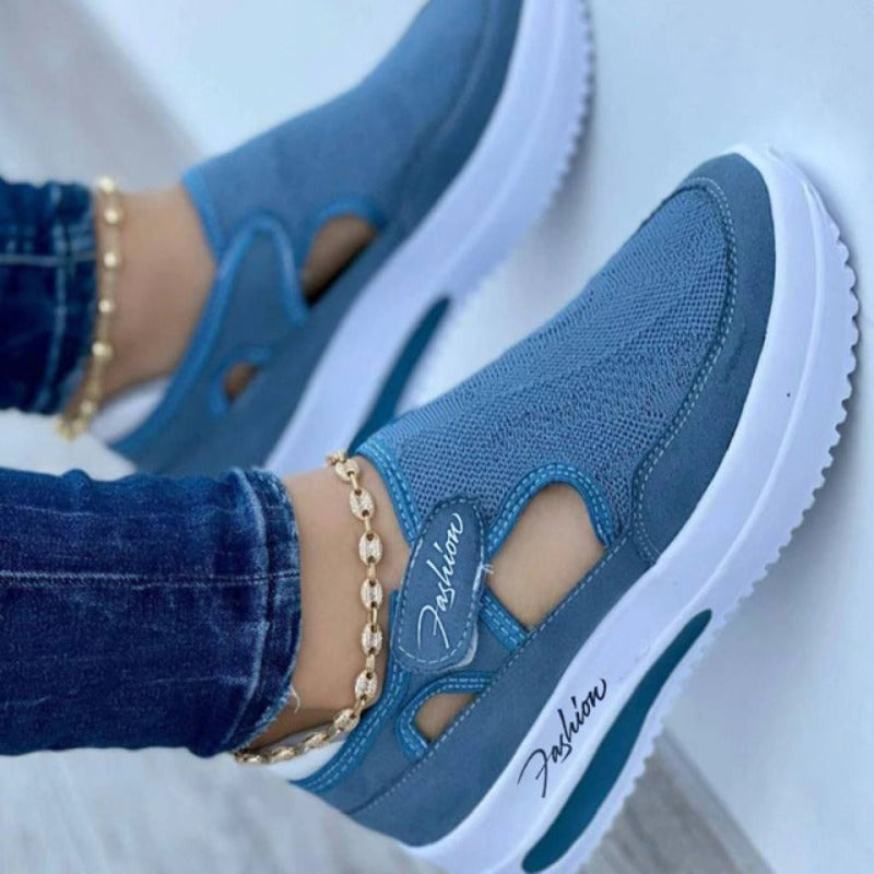 Ortopediska andningsbara, dämpade sneakers för kvinnor