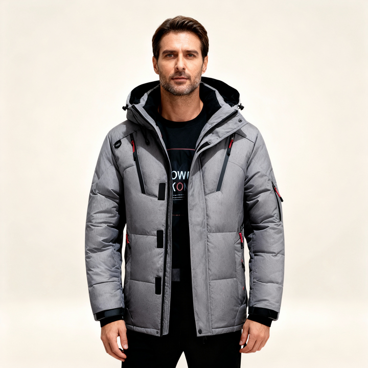 Nils | Vinterjacka Herr parka med fleecefoder