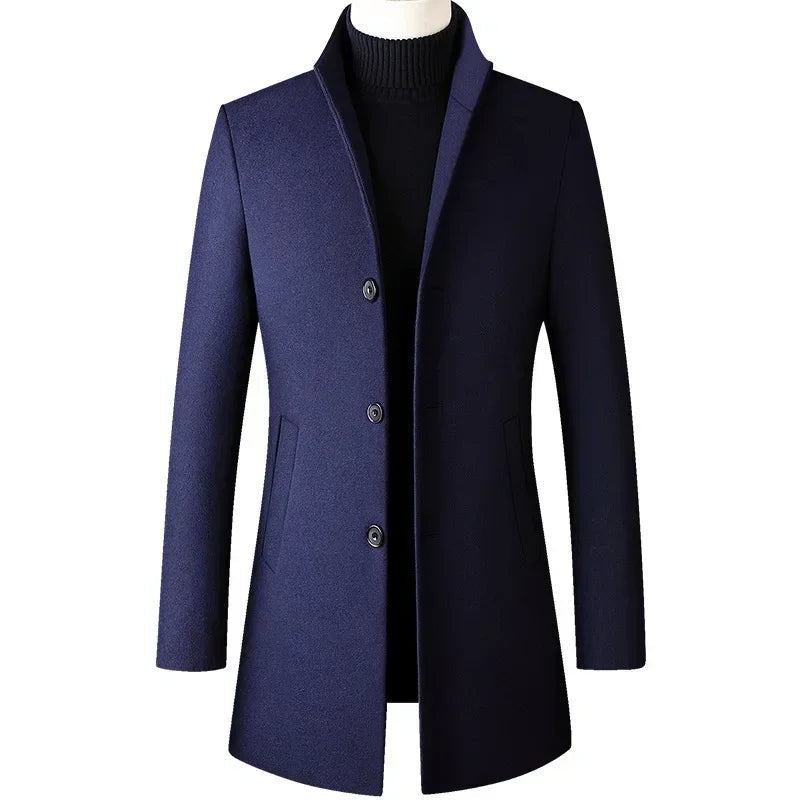 Henrik | Ullrock Herr slim fit med ståkrage