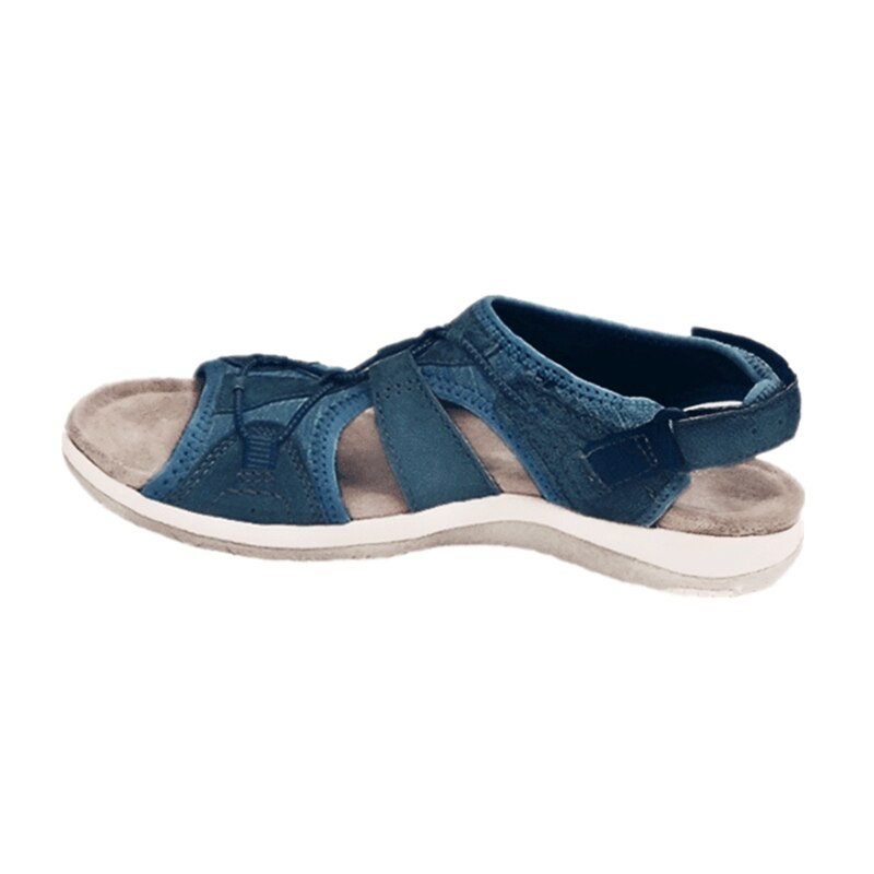 Ortopediska öppna sandaler med bred rem för kvinnor