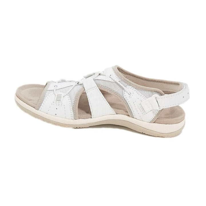 Ortopediska öppna sandaler med bred rem för kvinnor