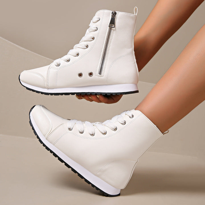 Höga sneakers med snörning för kvinnor