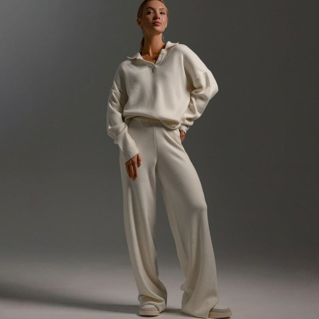 Alva | Set Dam Stickat Vida Byxor