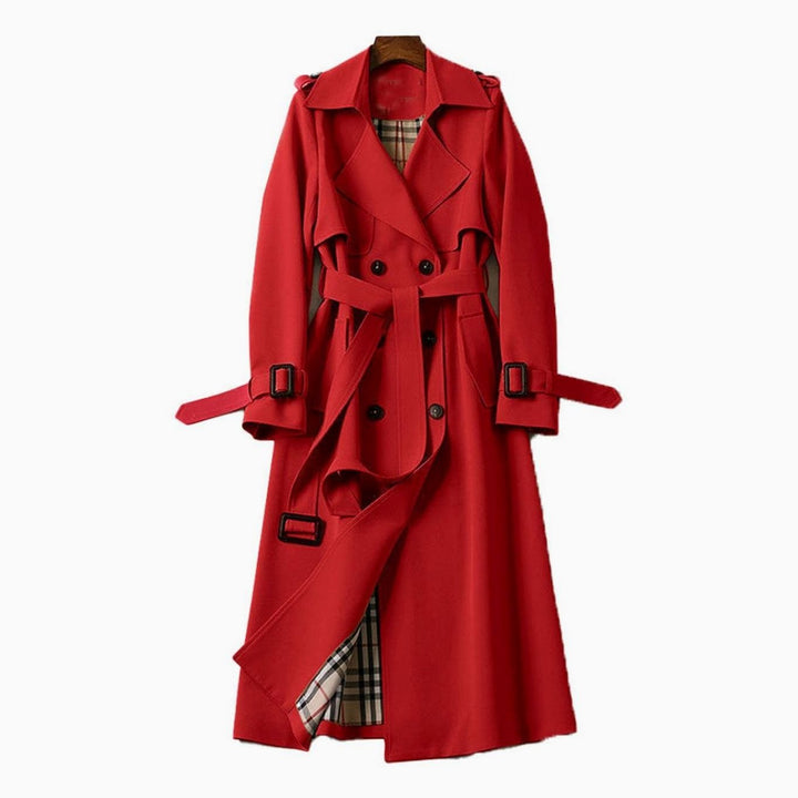 Maja | Trenchcoat Dam Lång Med Bälte